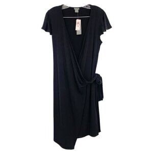 Ann Taylor Petites Black Wrap Dress New